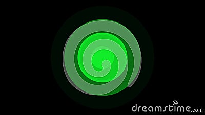 Pulsating concentric green circles. Modern luminous preloader. Abstract pulsating rings motion background. Colorful Stock Photo