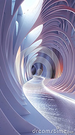 A pulsating stream of geometric figures creating a dynamic and captivating display Stock Photo