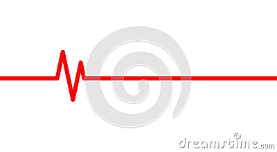 Pulse line. Heartbeat and cardiogram on monitor. Icons of heart beat. Ecg on graph. Electrocardiogram with healthy rhythm, cardio Vector Illustration