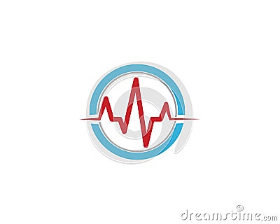 Pulse line ilustration vector Vector Illustration