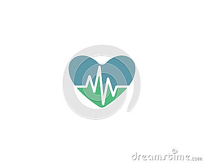 Pulse logo template vector Vector Illustration