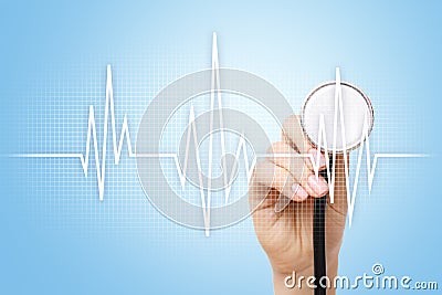 Pulse medical concept background. Medicine and healthcare. Stock Photo