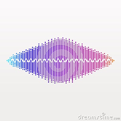 Pulse Music Player. Audio Wave Logo. Equalizer Vector Illustration
