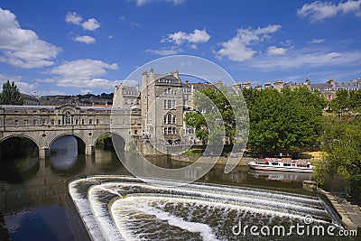 Pulteney Bridge,Bath,Somerset, England Uk Stock Photo