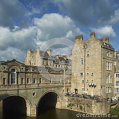 Pulteney Bridge in Bath, Somerset Editorial Stock Photo