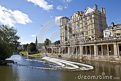 Pulteney Weir in Bath Stock Photo