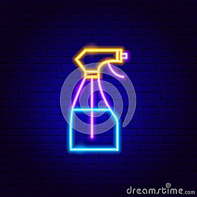 Pulverizer Neon Sign Vector Illustration