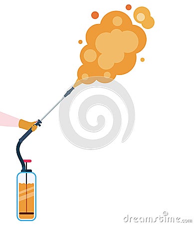 Pulverizer spray bottle with smoke vector design Vector Illustration