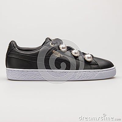 Puma Basket Bling black and white sneaker Editorial Stock Photo