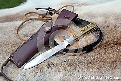 Puma white hunter knife blade Editorial Stock Photo