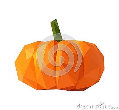 Pumkin in lowpoly art Stock Photo