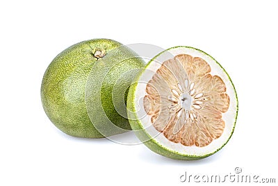 Pummelo (Citrus grandis) - half cut Stock Photo