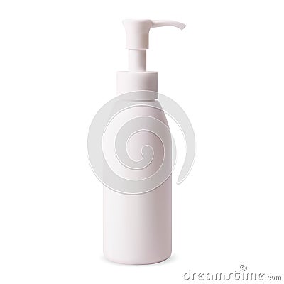 Pump bottle mockup. Cosmetic serum dispenser Vector Illustration