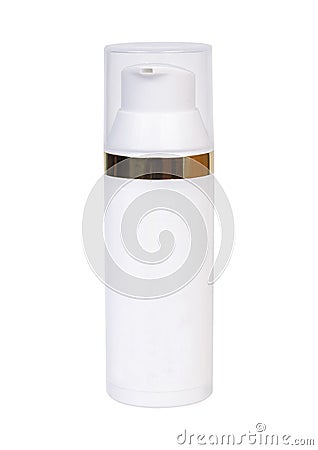 Pump head bottle of cream for skin care Stock Photo