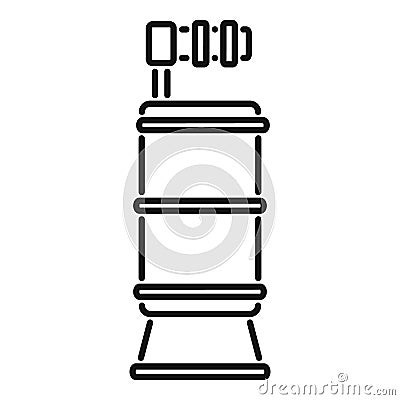 Pump icon outline vector. Water motor Vector Illustration