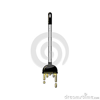 Pump and sewage Vector Illustration