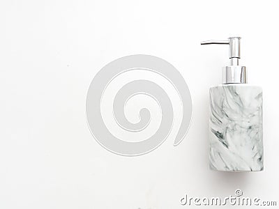 Pumper bath bottle of mottle color dispenser for shampoo Stock Photo