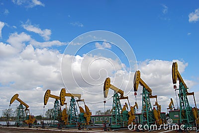 Pumping oil Stock Photo