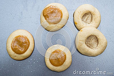 Pumpkin caramel cookies Stock Photo