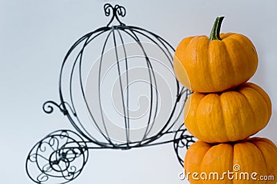 Pumpkin carriage Stock Photo