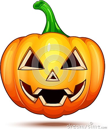 Pumpkin characters funny, funny, and crazy. Halloween cartoon emoticons Vector Illustration