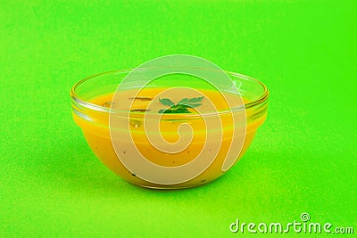 pumpkin cream soup. Stock Photo