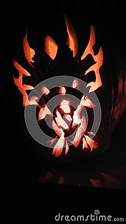 Pumpkin dragon Stock Photo