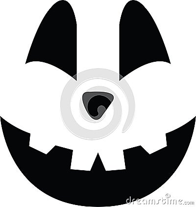 Pumpkin face jpg image with svg vector cut file for cricut and silhouette Stock Photo