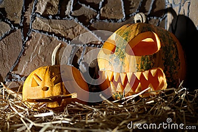 Pumpkin Face Stock Photo