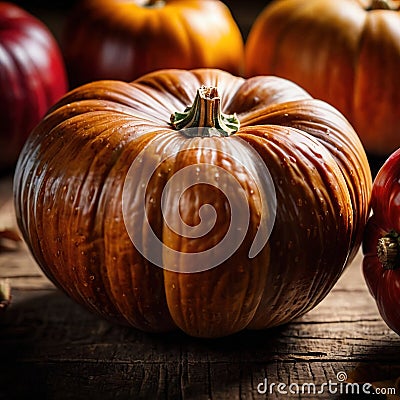 Pumpkin fresh raw organic vegetable Stock Photo