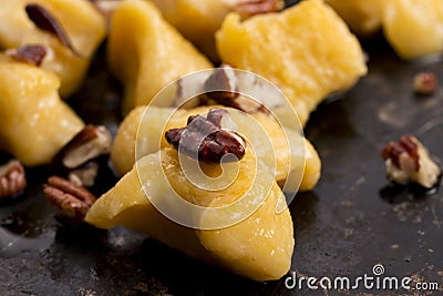 Pumpkin gnocchi Stock Photo