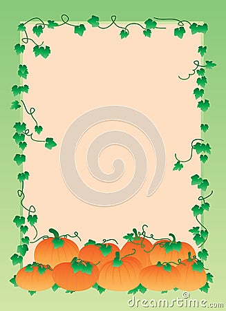 Pumpkin gradient frame Vector Illustration