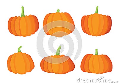 Pumpkin fruit and halloween design on white background illustration vector Vector Illustration