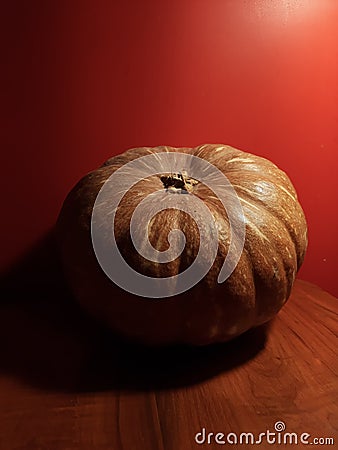 Pumpkin, headshot ,Pumpkins are very versatile in their uses for cooking. Stock Photo