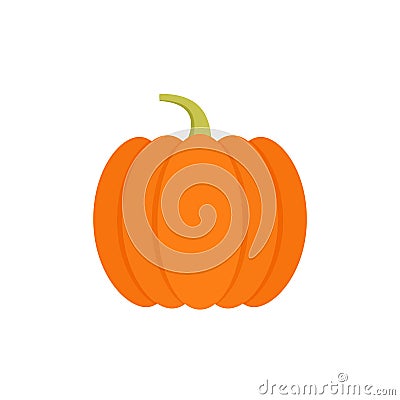 Pumpkin icon. Vector illustration. Autumn symbol. Flat design Vector Illustration