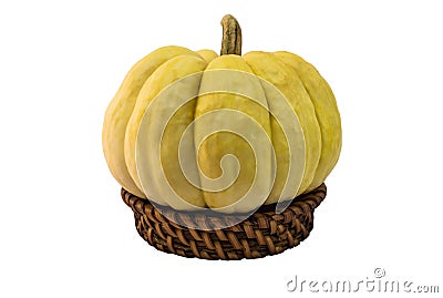 Pumpkin isolated in white background with clippingpath Stock Photo