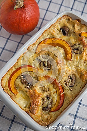 Pumpkin Lasagna Stock Photo