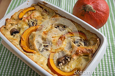 Pumpkin Lasagna Stock Photo