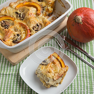 Pumpkin Lasagna Stock Photo