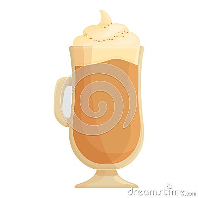 Pumpkin latte icon cartoon vector. Spice coffee Vector Illustration