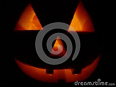 Pumpkin lite up Stock Photo