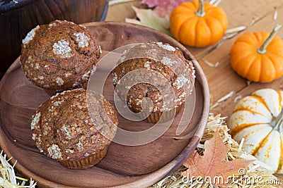 Delicious Pumpkin Muffins Stock Photo