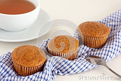 Pumpkin muffins Stock Photo