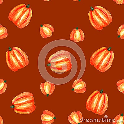 Pumpkin pattern Vector Illustration