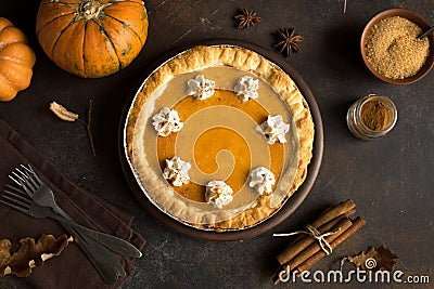 Pumpkin Pie Stock Photo