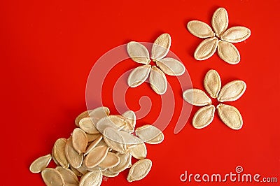 Pumpkin seeds Stock Photo
