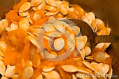 Pumpkin seeds Stock Photo