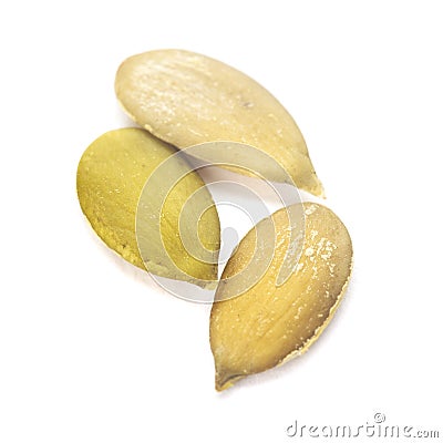 Pumpkin seeds isolated Stock Photo