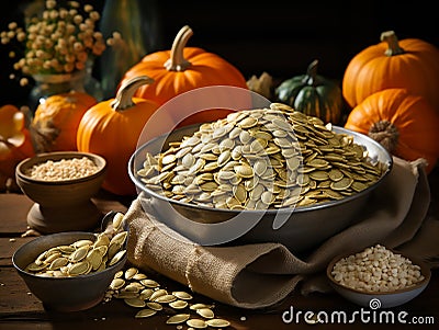 Pumpkin Seeds Stock Photo