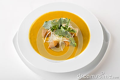 Pumpkin soup Stock Photo